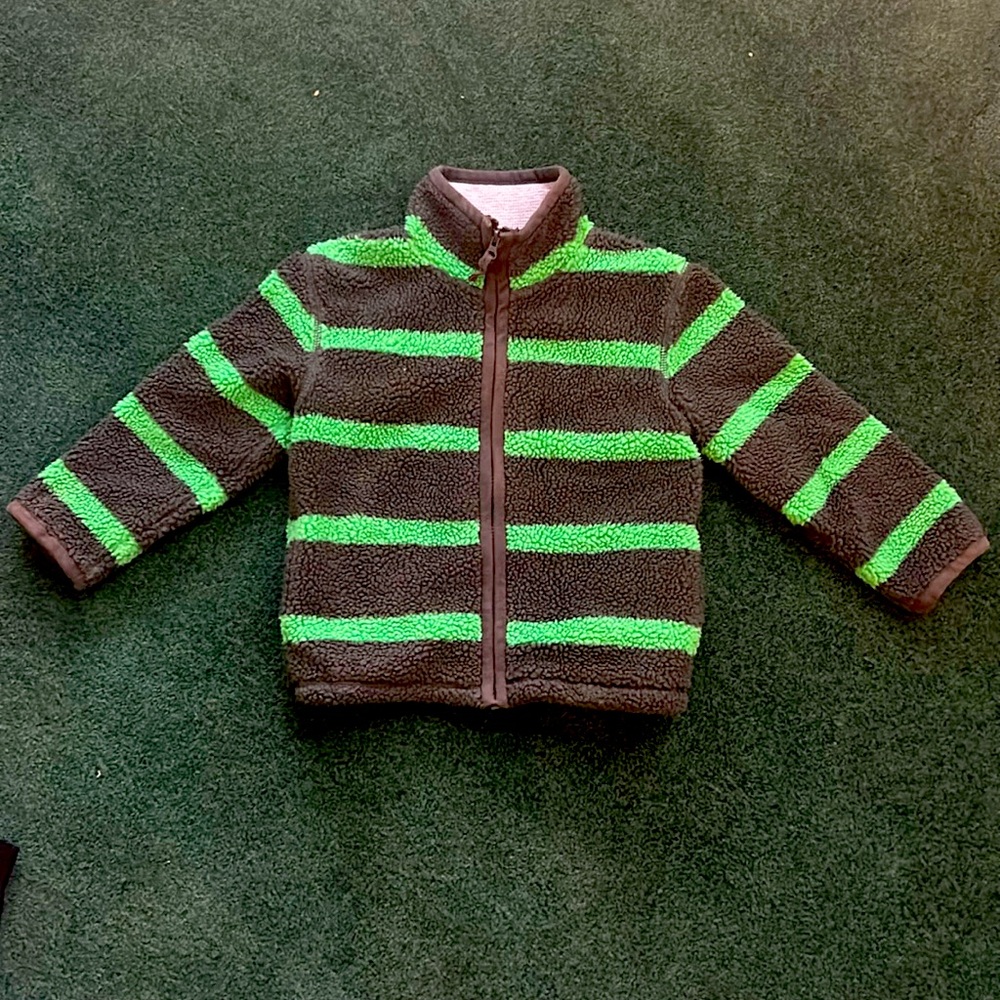 Boys Mini Biden striped zip up jacket